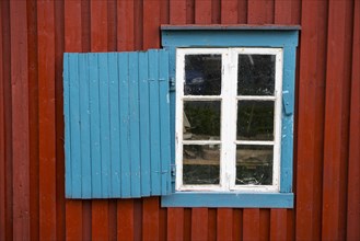 Window of a wooden house