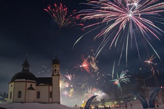 New Year's Eve fireworks in Seefeld