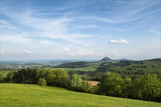 Hegaublick lookout point with panoramic views of the volcanic cones of Hohenstoffeln