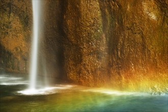 Waterfall with a rainbow