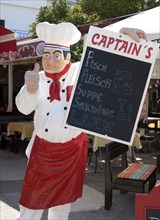 Menu board at a restaurant