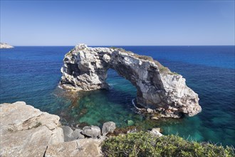Es Pontas natural arch on the south-eastern coast