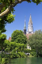 Minster of Our Lady with Lake Constance in the front