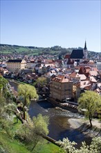 Cityscape with St. Vitus Church from the castle tower