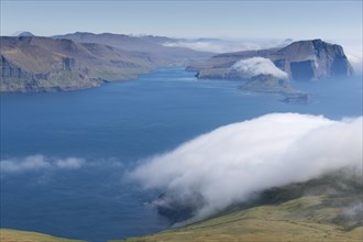Bank of clouds over Vagar and Mykines