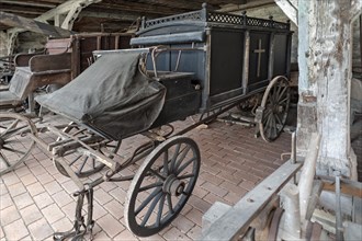 Old horse-drawn hearse