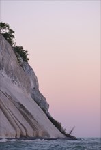 Baltic Sea and chalk cliffs at dawn