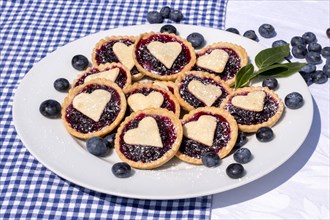 Blueberry jam tarts