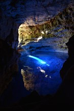Poco Encantado cave with light beams
