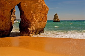 Beach and rocky coast of Praia de Dona Ana