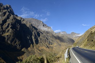 Pass road in the High Andes