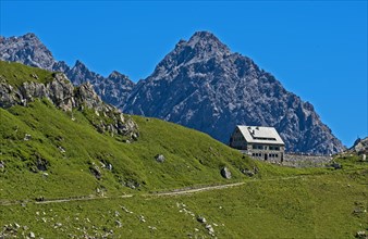 Pfalzerhutte refuge of the Liechtenstein Alpine Club