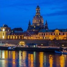 Dresden Frauenkirche during the blue hour