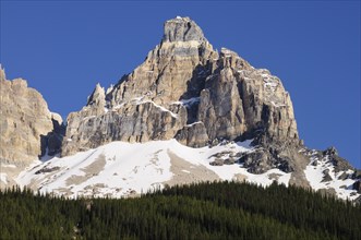 Cathedral Crags viewed from the Kicking Horse Pass Road