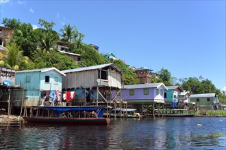 Favela riverside slum in Amazonia