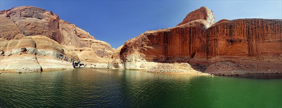 Red Navajo sandstone cliffs