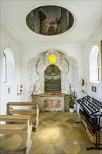 Interior with altar of the Wieskapelle chapel