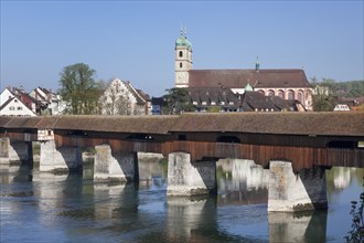 Longest covered bridge in Europe and Fridolinsmunster cathedral