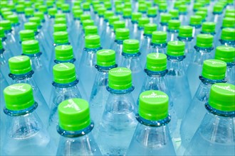 Mineral water in PET bottles