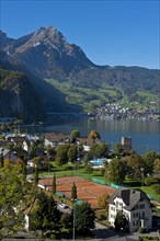 Cityscape of Stansstad on Lake Lucerne