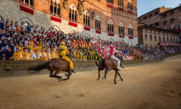 Palio di Siena horse race on Piazza del Campo