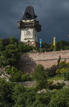 Clock tower on Schlossberg hill