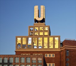 Dortmund U-Tower or Dortmunder U with video installation
