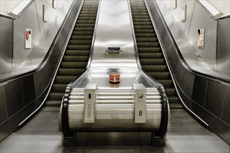 Escalator at an underground station