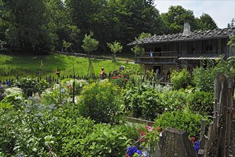 Typical farmer's garden in Markus Wasmeier Farm and Winter Sports Museum
