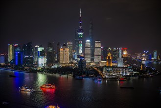 Pudong on the Huangpo River with the Oriental Pearl Tower