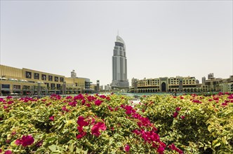 The Dubai Mall with the The Address Downtown Dubai skyscraper