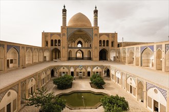 The 18th century Agha Bozorg Mosque and its sunken courtyard