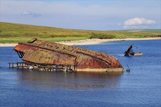 World War II boat intentionally sunk to protect the natural harbour of Scapa Flow