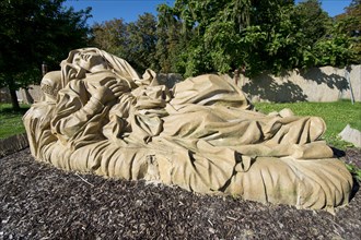 Sand sculpture after Gian Lorenzo Bernini