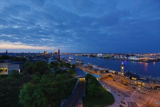 Elbe River with the St Pauli Landing Stages and the Elbe Philharmonic Hall