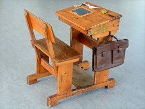Old school-desk in the School museum
