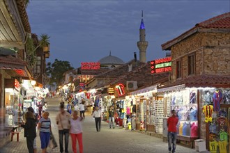Old street with shops and the Selimiye Mosque