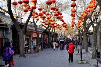 Street scene in a hutong community in the city centre