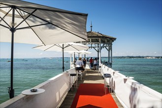 Pavilion with a bar on Lake Constance
