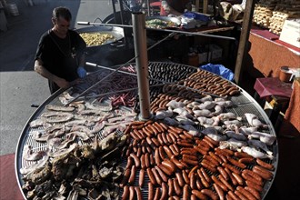 Giant barbecue at the annual All Saints Market in Cocentaina