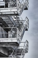 Exterior steel staircases