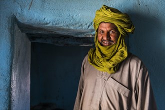 Tuareg man in his house