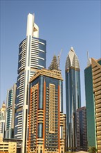 Skyscrapers with glass facades