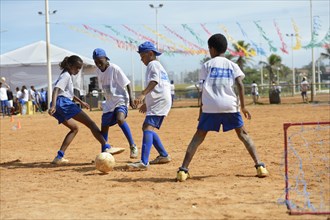 Soccer event for children and young people from poor neighborhoods