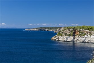 Coastline at the Morro del Levante lookout point near Cala Galdana