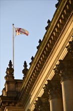 English flag flying on the Town Hall