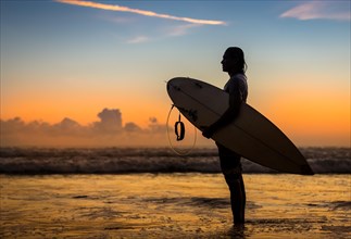 Surfer the sunset
