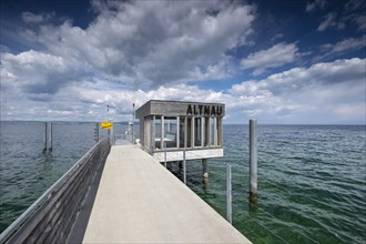 Pier with shelter at Lake Constance