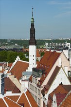 View from Toompea Hill to the Lower Town with the Town Hall