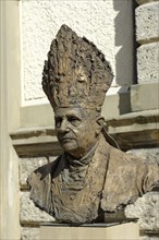 Bronze bust of Pope Benedict XVI